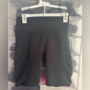 Fabletics Black High-Rise Bike Shorts